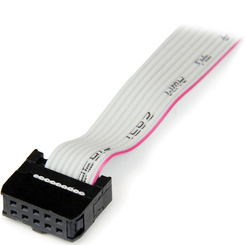 StarTech 16" 9-Pin Serial Male to 10-Pin Motherboard Header Slot Plate (Gray)