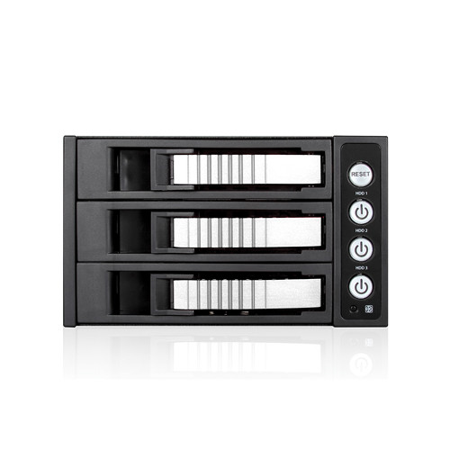 iStarUSA 5.25 to 3.5" SAS/SATA 6.0 Gb/s Hot-Swap Cage (Silver)