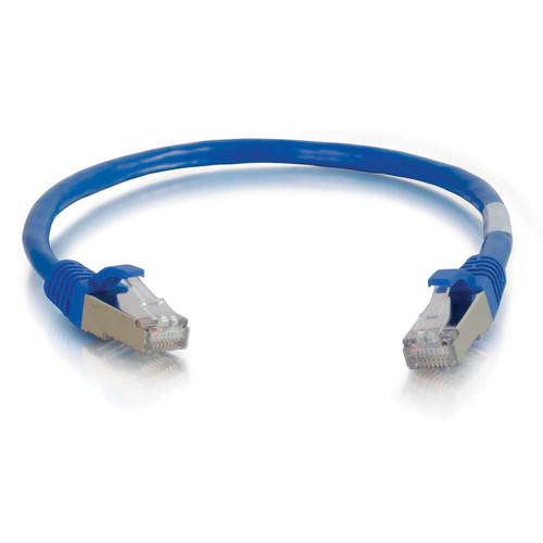 C2G 3' Cat6A Snagless Shielded (STP) Network Patch Cable (Blue)