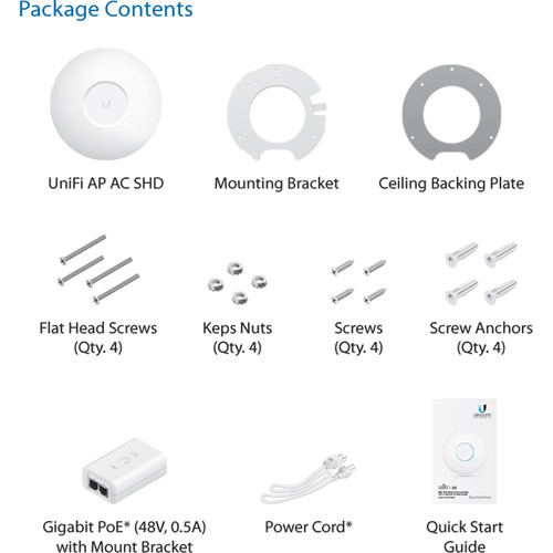 Ubiquiti Networks UAP-AC-SHD 802.11AC Wave 2 Access Point with Dedicated Security Radio