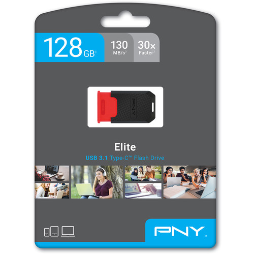 PNY Technologies 128GB Elite USB 3.1 Gen 1 Type-C Flash Drive