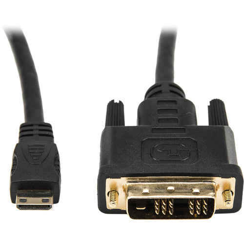 Rocstor Mini-HDMI Male to DVI-D Male Cable (10', Black)