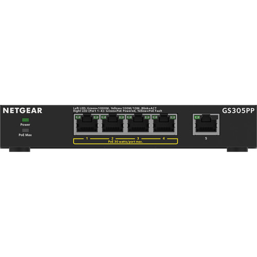 Netgear GS305PP 5-Port Gigabit PoE+-Compliant Unmanaged Switch