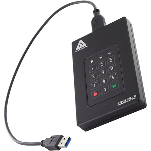 Apricorn 4TB Aegis Fortress L3 FIPS 140-2 Level 3 Encrypted Portable Hard Drive