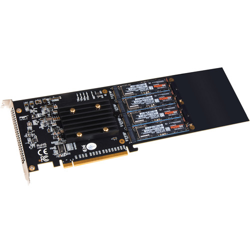 Sonnet M.2 4x4 Silent PCIe 3.0 x16 Card for NVMe SSDs