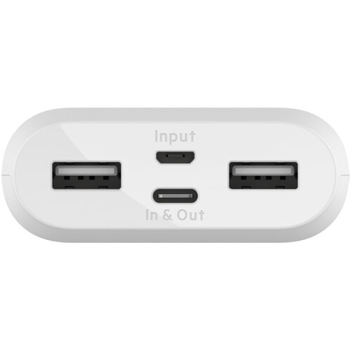 Belkin Boost Charge Multi-Port Power Bank (10,000mAh, White)