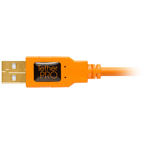 Tether Tools TetherPro USB 2.0 Type-A to 5-Pin Mini-USB Cable (Orange, 1')