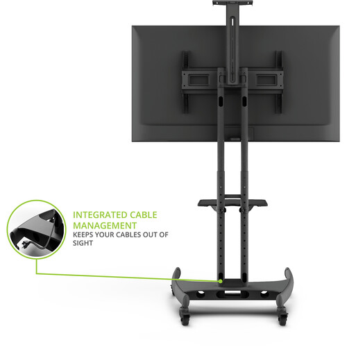Kanto Living Mobile TV Cart with Adjustable Shelf for 37 to 65