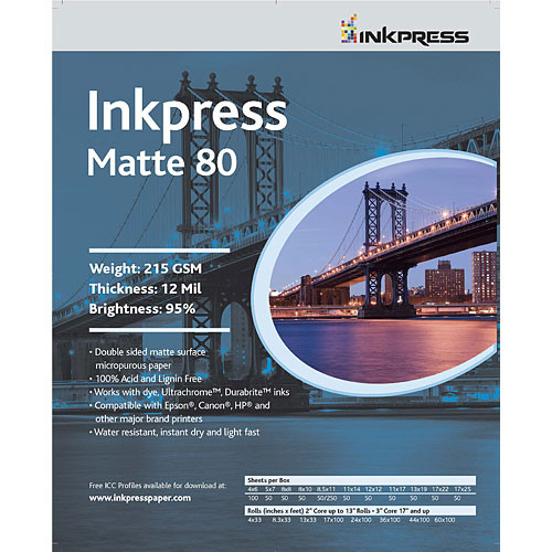 Inkpress Media Duo Matte 80 Paper (12 x 12", 50 Sheets)