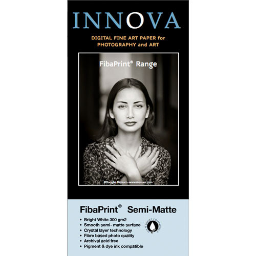 Innova FibaPrint White Semi-Matte Inkjet Photo Paper (8.5 x 11", 50 Sheets)