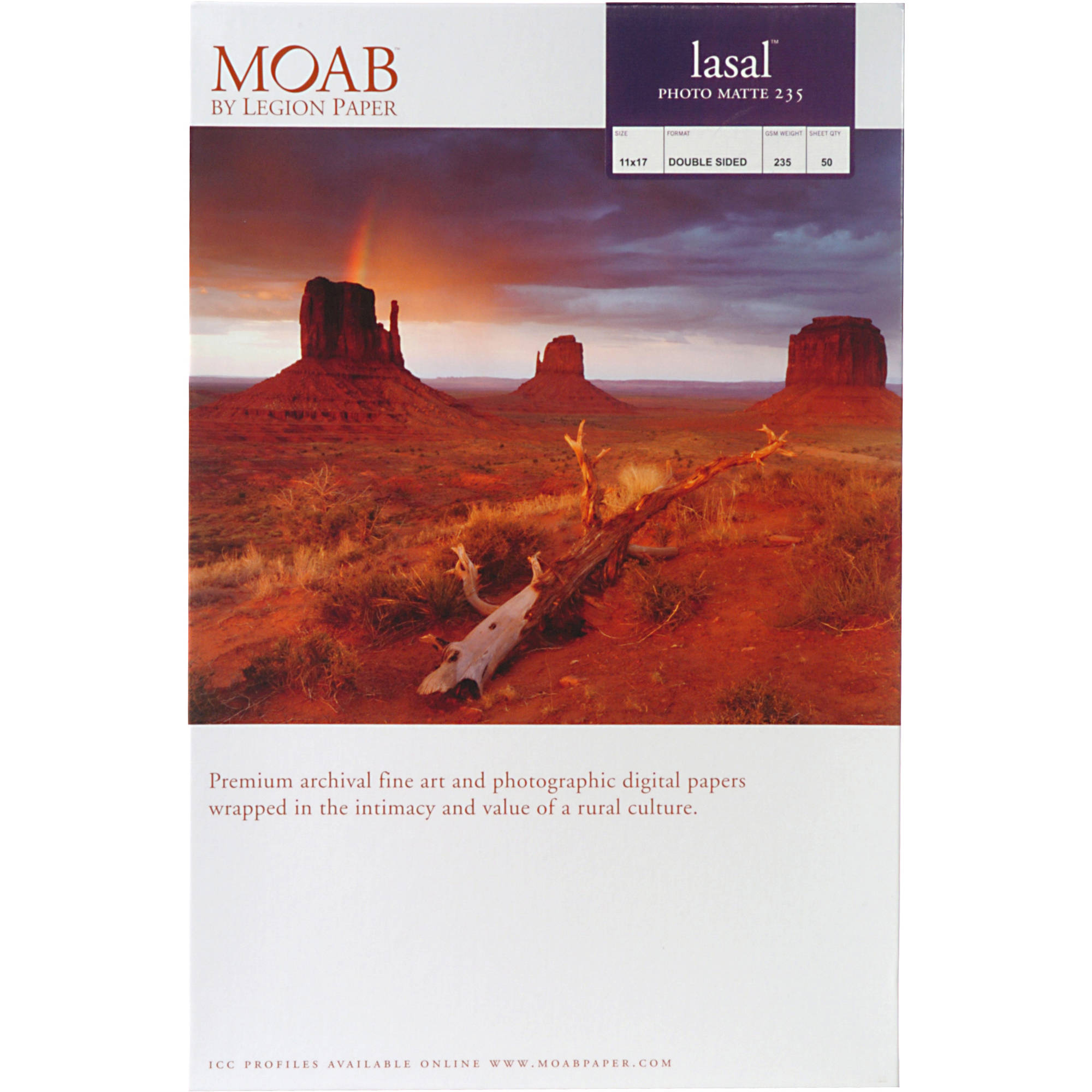 Moab Lasal Photo Matte 235 (11 x 17", 50 Sheets)