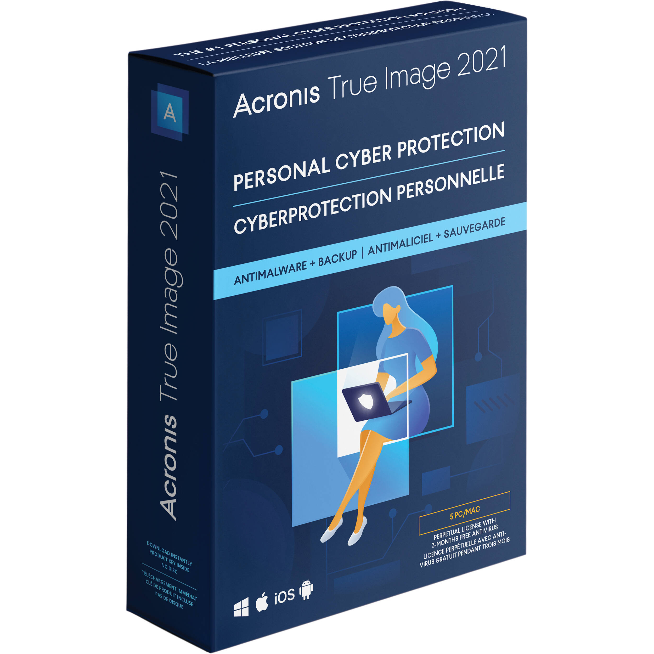 Acronis True Image 2021 (5 Windows or Mac Licenses, Box, Standard Perpetual Edition)