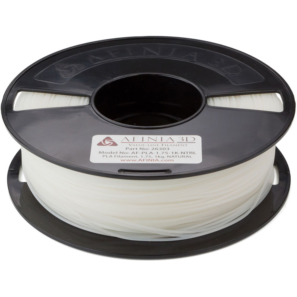 Afinia 1.75mm Value-Line PLA Filament for H-Series 3D Printers (2.2 lb, Natural)