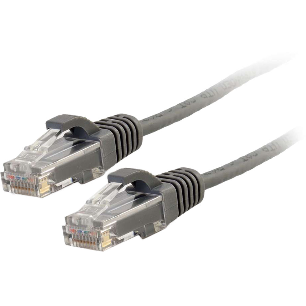C2G RJ45 Male to RJ45 Male Slim Cat 6 Patch Cable (4', Gray)
