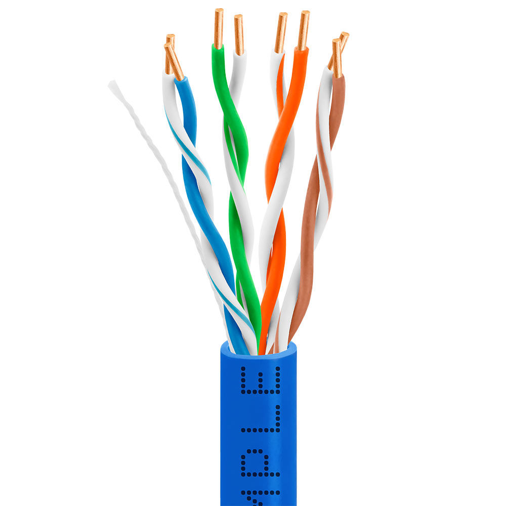 Cmple Cat 5e Bulk Ethernet LAN Network Cable (1000' / Blue / Pull Box)
