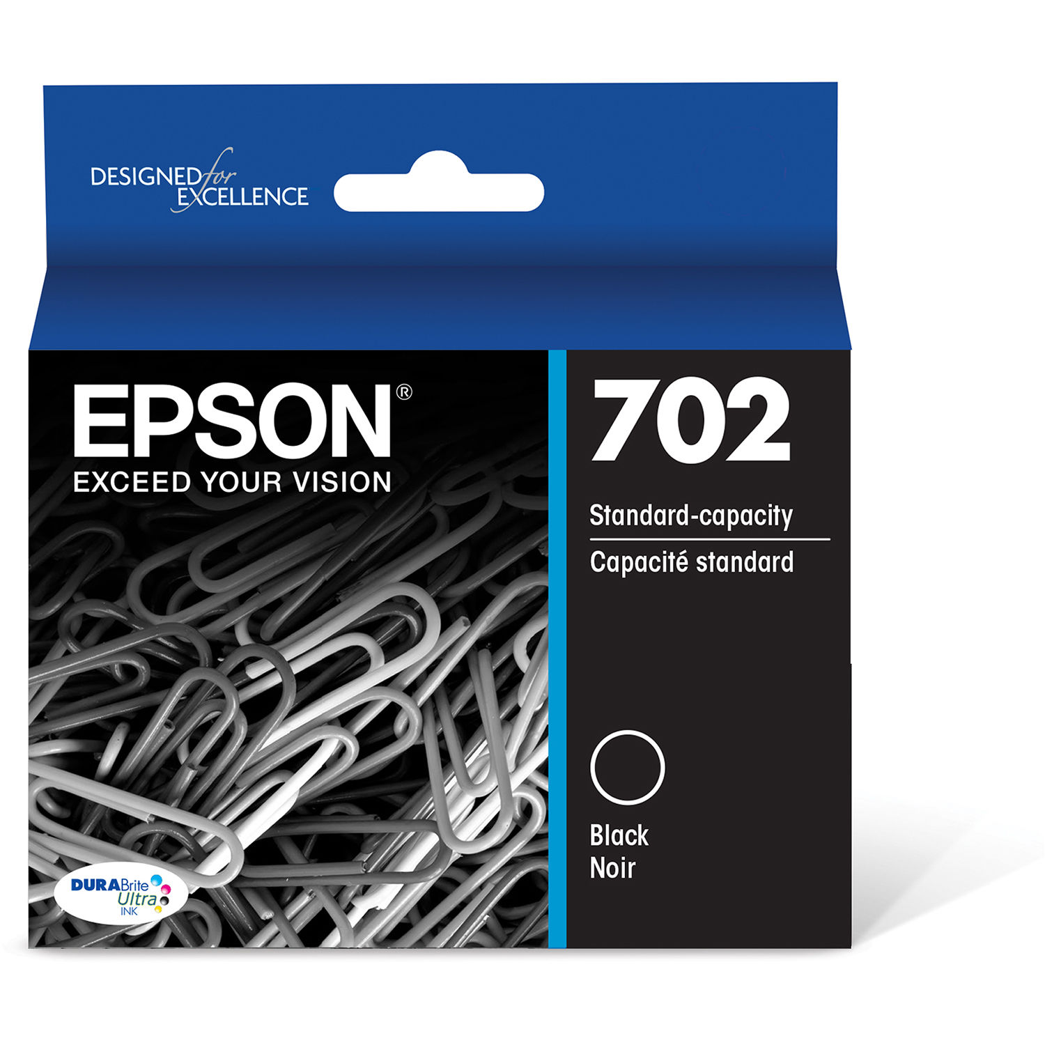 Epson 702 Black DURABrite Ultra Standard-Capacity Ink Cartridge with Sensormatic