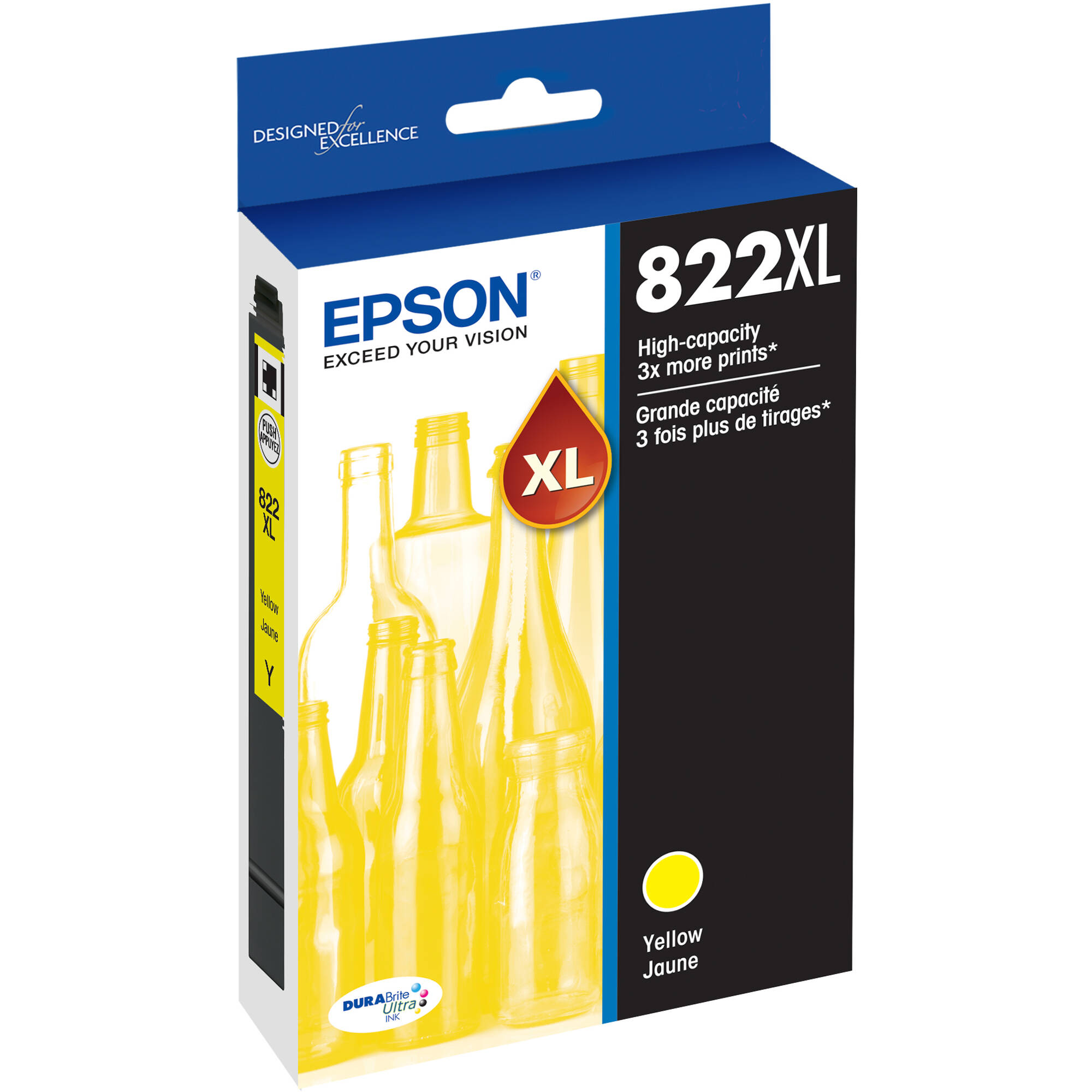 Epson T822 Yellow High Capacity Ink Cartridge with Sensormatic