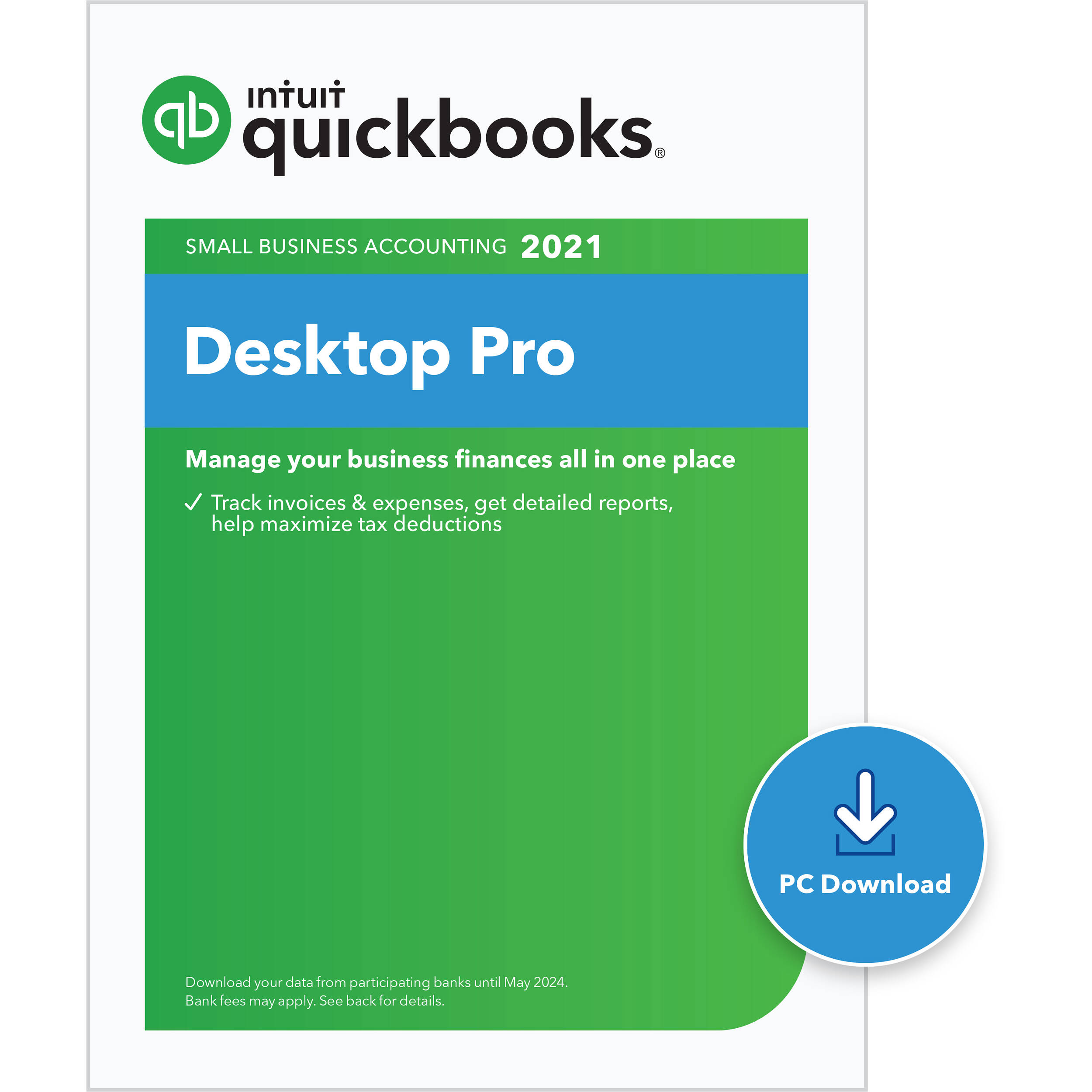 Intuit QuickBooks Desktop Pro 2021 (Boxed / 1 User / 3-Year License)