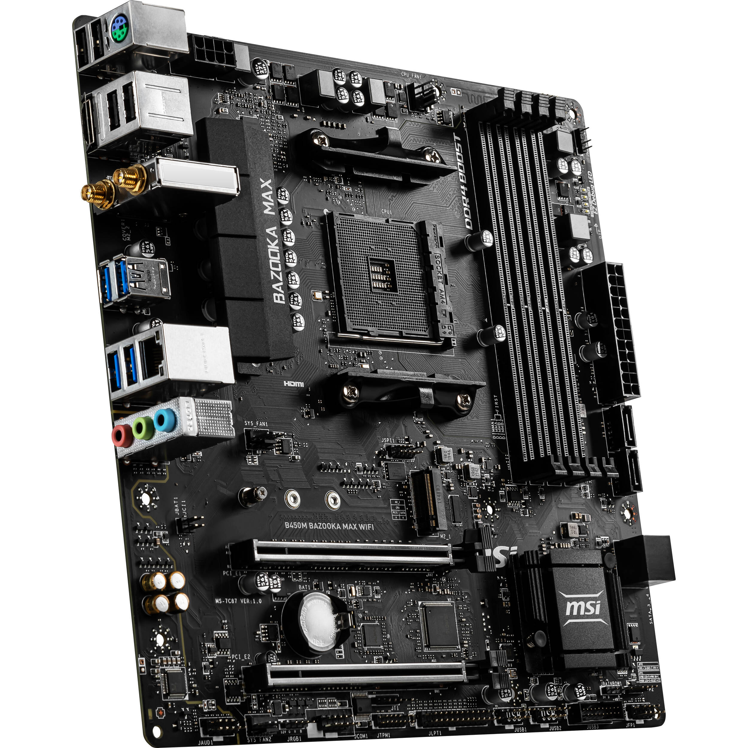 MSI B450M Bazooka Max Wifi AM4 Micro-ATX Motherboard