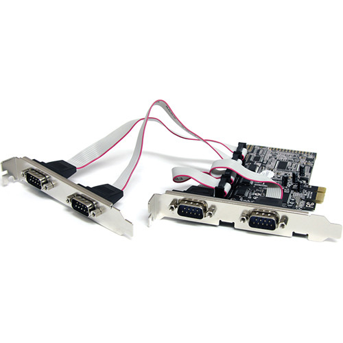 StarTech 4-Port RS-232 Serial Native PCIe Adapter Card with 16550 UART